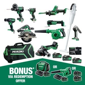 HIKOKI 18V 10 Piece Brushless Combo Kit KC18D10P2(HRZ)