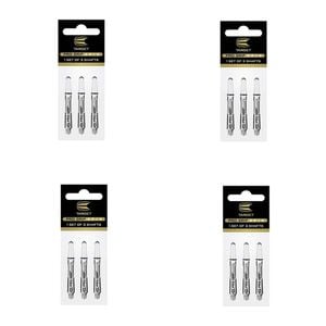 12pc Target Pro Grip Spin Shaft Dart Flight Stem Game Accessory Medium Clear
