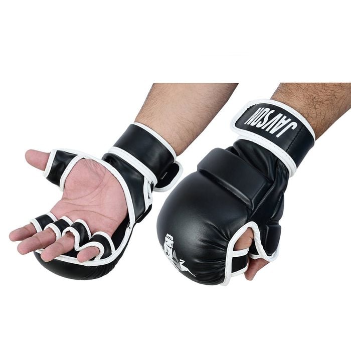 Javson MMA Shooter Grappling Gloves Black / White - S/M