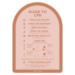 Stylish Pool CPR Sign Rust & Pink Halo