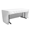Just Party Linen White Fitted Rectangular Tablecloth- 3 Sided (1.8m)