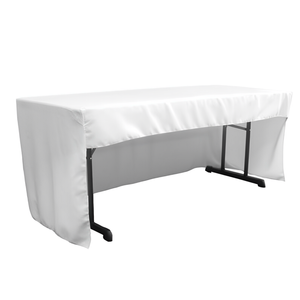 Just Party Linen White Fitted Rectangular Tablecloth- 3 Sided (1.8m)