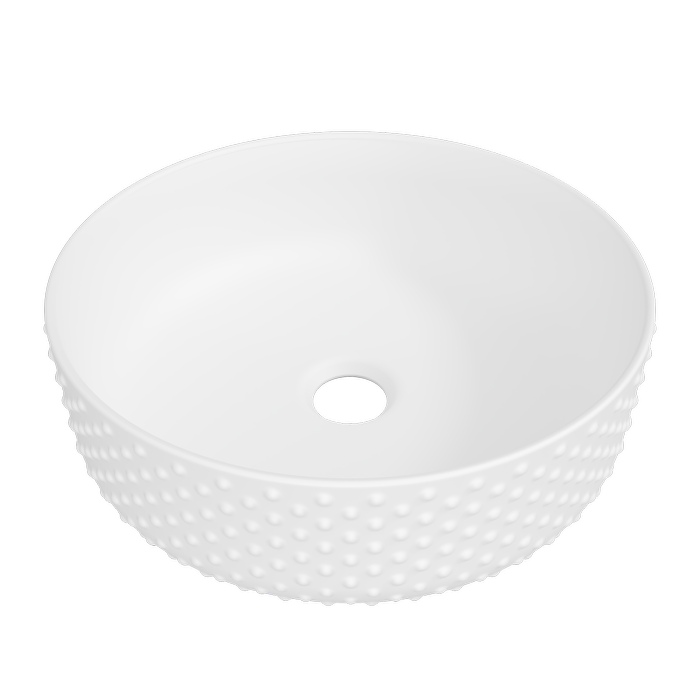 New England Joinery 360mm Matte White Allure Dimple Basin