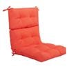 Costway High Back Lounge Chair Cushion Patio Seat Pads Orange