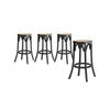 Oikiture Bar Stools Black X4