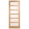 Corinthian 2040 x 920 x 35mm Internal Door White Oak Moda Translucent Glass AMODG14 - 920mm