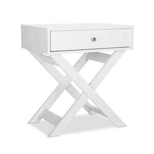 Artiss Bedside Table with Drawer - QARA White