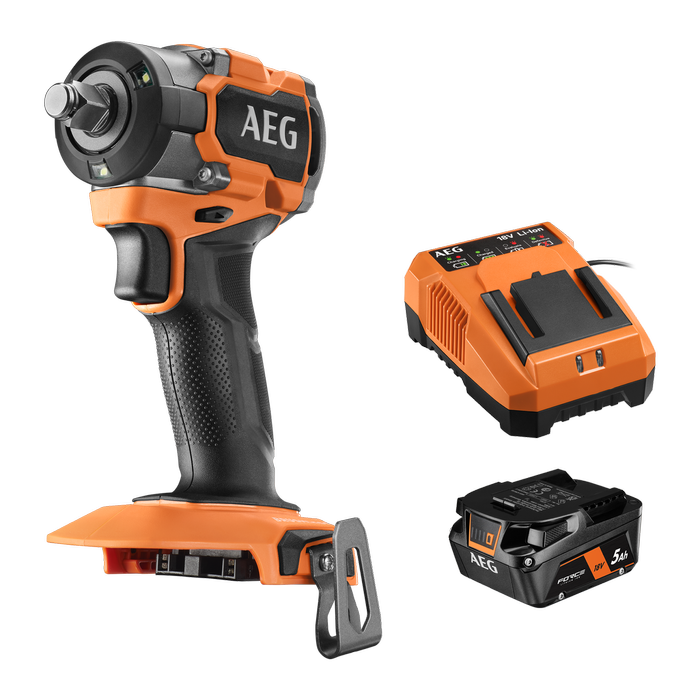 AEG 18V Sub Compact Impact Wrench 5Ah Kit Bunnings Australia