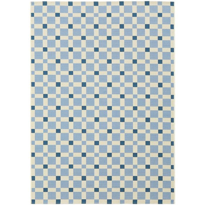 The Rug Connection Horizon Tito Blue 160x100cm - Small Pet Friendly Outdoor Floor Rug