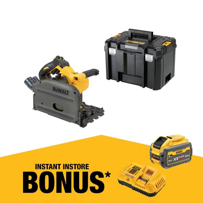 DeWALT 54V FlexVolt XR Cordless 165mm Plunge Saw - Bare Unit DCS520NT-XJ
