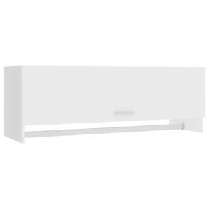 vidaXL Wardrobe White Bedroom Hanger Clothing Cabinet Closet