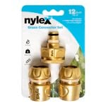 Nylex 12mm 3 Piece Brass Fitting Set