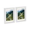Nicola Spring Photo Frames with 4" x 6" Mount - 5" x 7" - White - Pack of 2