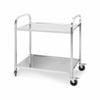 SOGA 2 Tier 95x50x95cm Stainless Steel Kitchen Trolley