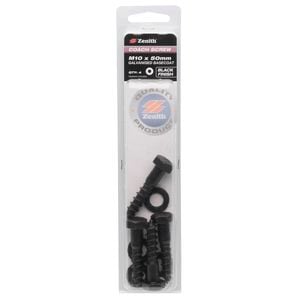 Zenith M10 x 50mm Black Coach Screw - 4 Pack