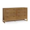 Teamson Home Hatteras Dresser with 6 Rattan Inset Panel Drawers, Natural