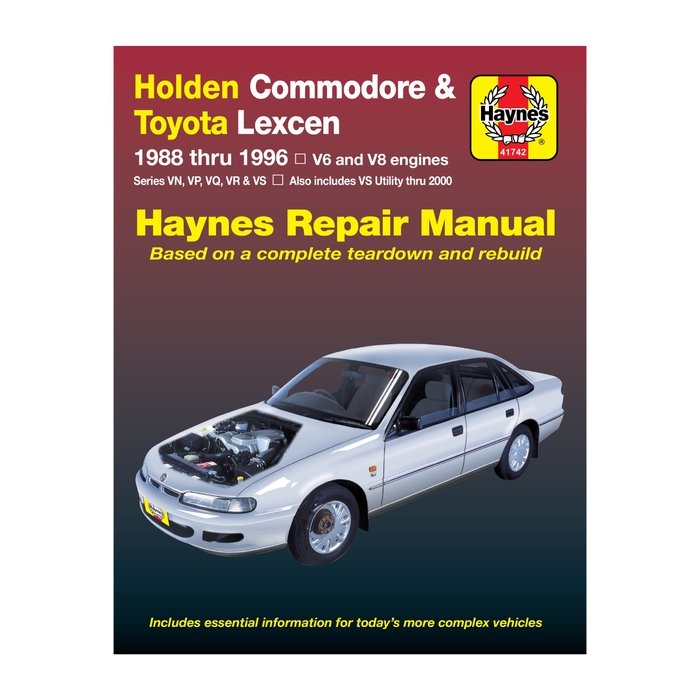 Holden Commodore (88-96) and Toyota Lexcen (89-97) Haynes Repair Manual
