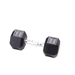 York 37.5KG Rubber Hex Dumbbell Single
