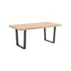 Petunia  Dining Table 180cm Elm Timber Wood Black Metal Leg - Natural