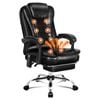 ALFORDSON Executive Office Chair Massage Heated Glossy Black