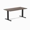 Desky Fixed Height Jarrah Legno Melamine Desk 150x75cm Matte Black Leg