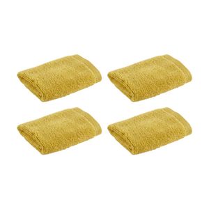 4PK Christy Cirrus Face Washer Combed Cotton 450GSM Fast Drying Sunflower