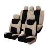 Catzon 9 Pcs Car Seat Covers Airbag Compatible Split Rear For Car Truck Suv-beige