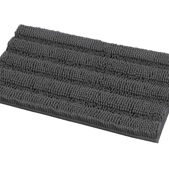 Smarcute 1 Piece - 50cm x 81cm Non-slip Thick Soft Chenille Bath Mat Rug Grey