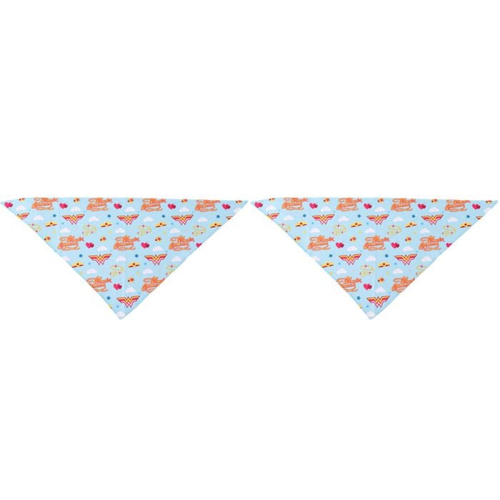 The Stubby Club Wonder Woman Themed Dog Bandana Small 2 Pack