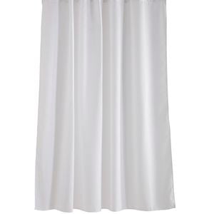 Barelli 180 x 180cm White Textured Polyester Shower Curtain