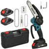 Advwin 4"+6" Mini Chainsaw, Electric Cordless Chain Saw with 2Pcs Batteries