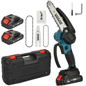 Advwin 4"+6" Mini Chainsaw, Electric Cordless Chain Saw with 2Pcs Batteries