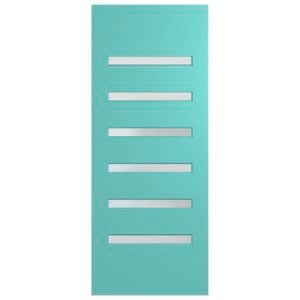 Hume Doors 1980 x 810 x 40mm Glazed Etchlite Verve 6 Entrance Door