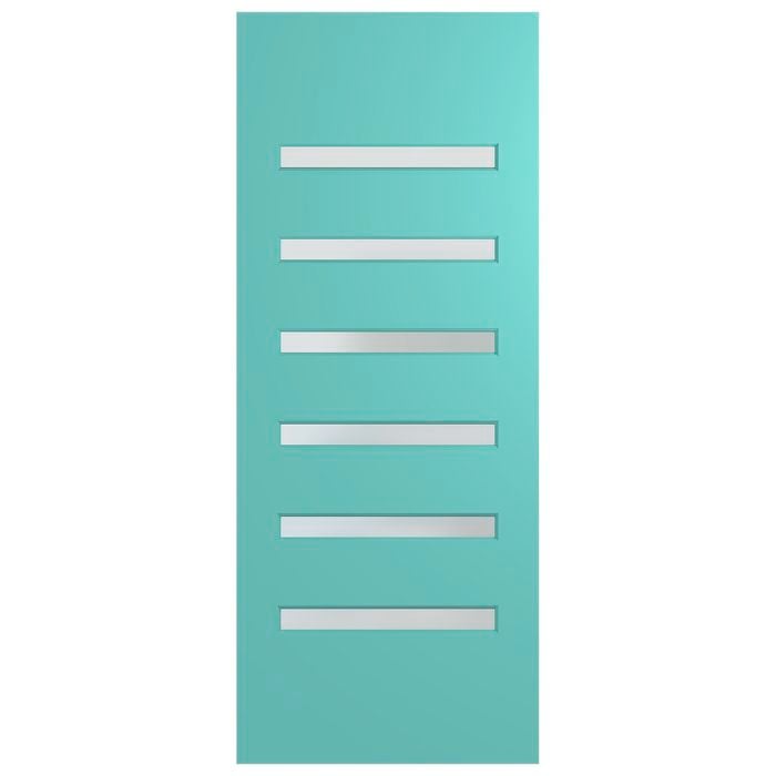 Hume Doors 1980 x 810 x 40mm Glazed Etchlite Verve 6 Entrance Door
