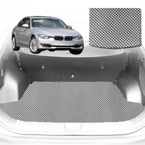 6D Diamond Car Boot Mat for BMW 3 Series Sedan/Touring (E90 E91)2005-2012-Cargo Mat-Grey-Outback GT