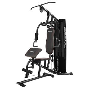 Powertrain Multi Station Home Gym 68kg Weight Stack All-in-One Fitness Workout Machine Lat Pulldown Preacher Curl