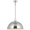 Telbix Emerson Vintage Pendant Hanging Lamp Light Metal Chrome Chrome