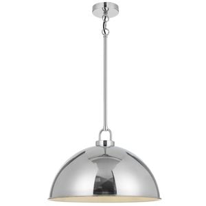 Telbix Emerson Vintage Pendant Hanging Lamp Light Metal Chrome Chrome
