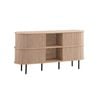Shane Buffet Storage Shelving Unit 4 Doors Oak