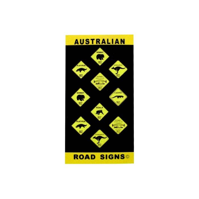 Aussie Road Signs Cotton Beach Towel 75 x 150 cm