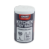 Grunt 34L White Large Kitchen Tidy Bags - Pack of 50