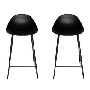 Sk Designer Living | Pack Of 2 | Geo Designer Kitchen Stool - Black