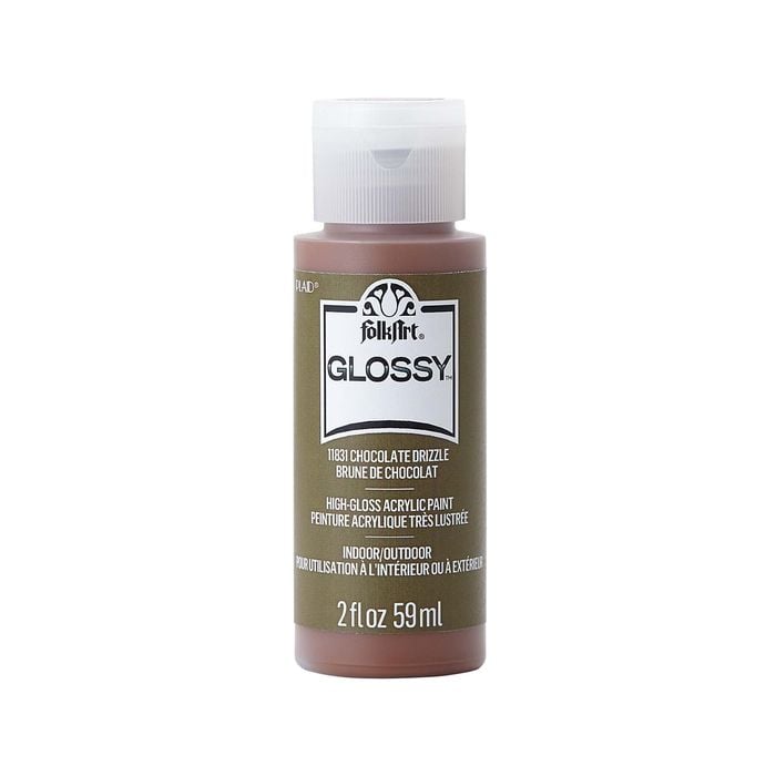 Folkart 59ml Chocolate Drizzle Glossy Acrylic Paint