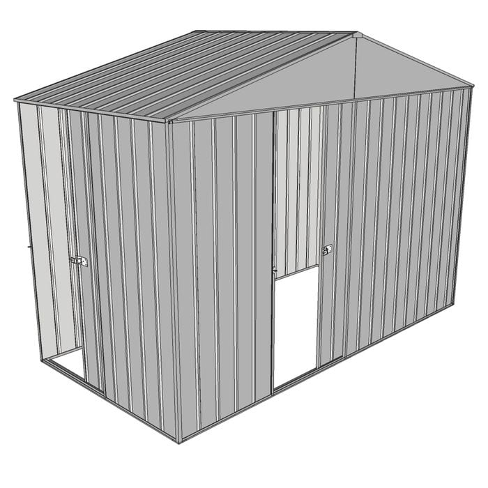 Build-a-Shed 3.0 x 1.5 x 2.3m Gable Single Sliding Side Door Shed - Zinc