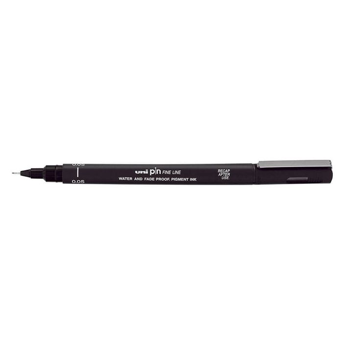 Uni Pin Fine Line Drawing Pen 12pcs (Black) (0.05mm)
