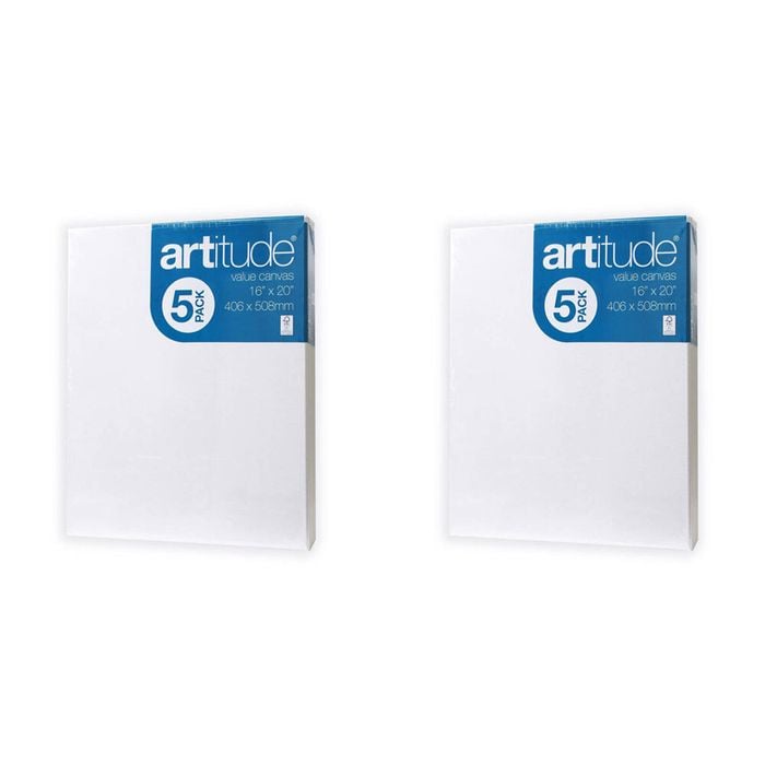 2x 5pc Artitude Stretched Canvas 16x20" Art/craft Accessory Oil/acrylic Painting
