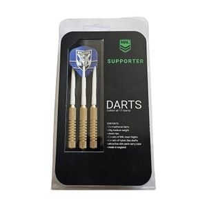 3pc NRL Darts Canterbury Bulldogs Team Design Flights & Shafts Case Included