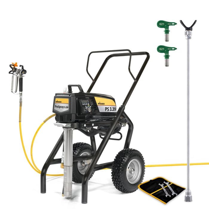 Wagner ProSpray 3.39 Paint Sprayer Highboy Plus - Includes 24" Spray Tip Extension Pole and 2 HEA Tips 621