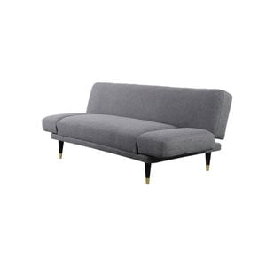 Foret Sofa Bed Futon Recliner Fabric Lounge Couch Convertible Grey 3-seater