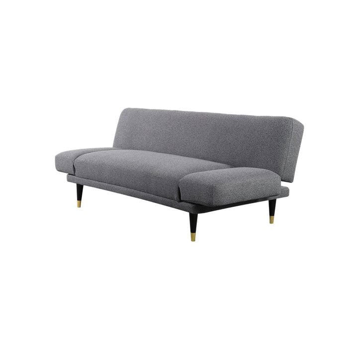 Foret Sofa Bed Futon Recliner Fabric Lounge Couch Convertible Grey 3-seater